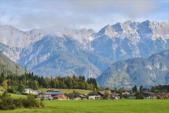 Mountains in autumn colours, Berchtesgaden Alps, Berchtesgaden National Park, Berchtesgadener Land,