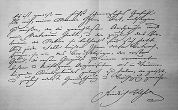 Conclusion of the handwritten letter from King Frederick William III to Minister Baron von Stein