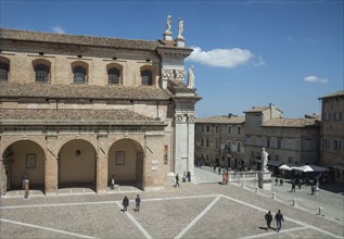 The Courtyard of Honor, Palazzo Ducale, Urbino, Urbino and Pesaro district, Marche, Italy, Europe