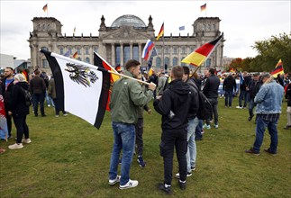 AfD supporters demonstrate against government policy in the energy crisis with an imperial war