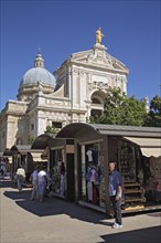 Souvenir stand at Santa Maria degli Angeli, Our Lady of the Angels, basilica below Assisi, built