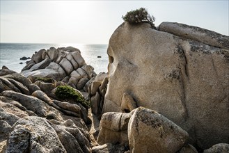 Bizarre and huge granite rocks by the sea, Valle della Luna, Capo Testa, near Santa Teresa di