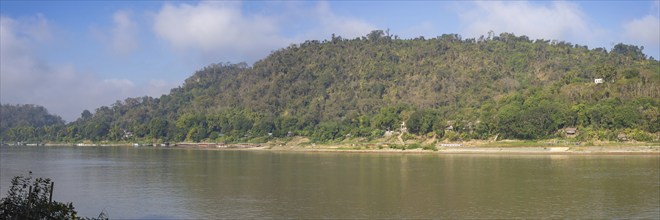 Panorama over the Mekong at Luang Prabang, Luang Prabang province, Laos, Asia