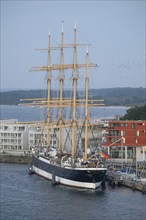 Four-masted barque Passat, Travemünde estuary, Baltic Sea spa Travemünde, Bay of Lübeck, Lübeck,