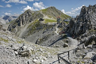 View of the Hafelekar of the Innsbruck North Chain of the Alps, Alpine landscape, Innsbruck, Tyrol,