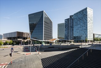 High-rise buildings, Place de l'Europe, Plateau de Kirchberg, Luxembourg, Luxembourg City,