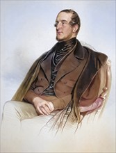 Josef Erwin Graf Kinsky (1806-1862), Bohemian nobleman, officer, Historical, digitally restored