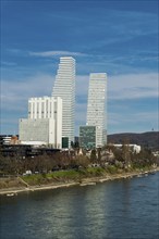 Roche Towers, architects Herzog and de Meuron, Basel, Canton of Basel-Stadt, Switzerland, Europe