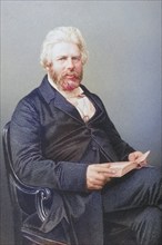 Robert Chambers, 1802-1871, Scottish author, publisher and natural philosopher. Painted by DJPound