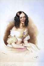 Rosa Gräfin Spiegel, née Gräfin Lützow (1816-1869), Historical, digitally restored reproduction