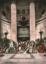 Tomb of Victor Emmanuel, Rome, Italy, Historic, digitally restored reproduction from a 19th century