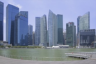 High-rise office blocks and skyscrapers in the Central Area, Central Business District of Singapore