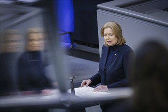 Bärbel Bas (SPD), President of the Bundestag, speaks in the plenary of the German Bundestag on