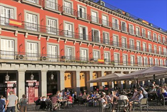 Plaza Mayor, Madrid, Spain designed 1619 Juan Gomez de Mora central square tourist attraction in