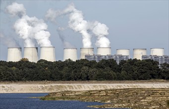 View from the Baltic Sea to the Jänschwalde lignite-fired power plant of LEAG Lausitz Energie