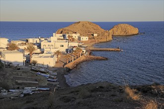 Small fishing village of Isleta del Moro, Cabo de Gata natural park, Almeria, Spain, Europe