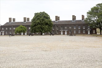 Historic buildings inside Tilbury Fort, Tilbury, Thurrock, Essex, England, UK