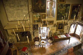 Interior of Palacio Chaves Hotel, historic medieval town of Trujillo, Caceres province,