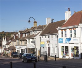 Local shops in town centre of Tidworth, Wiltshire, England, UK