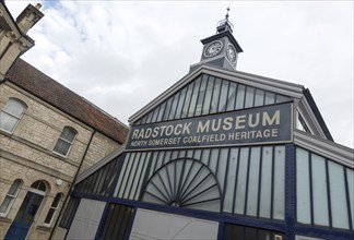 North Somerset coalfield heritage museum in old market building, Radstock, Somerset, England, UK