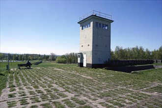 Hötensleben border memorial, former GDR border fortifications in Hoetensleben, today the state