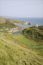 Lulworth Cove on the Jurassic Coast, Dorset, England, United Kingdom, Europe