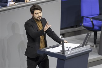 Jan Dieren, Member of the German Bundestag (SPD), delivers a speech in the plenary session of the