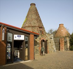 Kilns and gift shop, Oatlands visitor centre, St Sampson, Guernsey, Europe