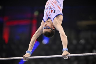 Julien Marechal FRA on high bar, sports glasses, gymnastics, artistic gymnastics, gymnast, men,