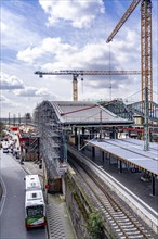 Modernisation of Duisburg Central Station, the platforms of the 13 tracks are being renewed, the