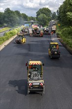 Renewal of the road surface on the A40 motorway between the Kaiserberg junction and Mülheim-Heißen,