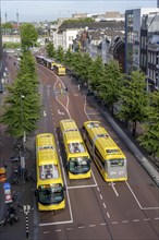 City centre traffic, bus routes, bus lanes, city buses, Vredenburg Street, Utrecht, Netherlands