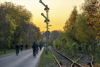 The Nordbahntrasse, a cycle path, footpath, on a former 22 KM long railway line, along the