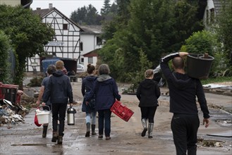 Flood in North Rhine-Westphalia, the village of Iversheim on the Erft was almost completely flooded