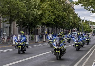 Motorbike escort Unter den Linden, Berlin, Germany, Europe