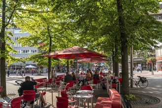 Königstraße, shopping street, Duisburg, pedestrian zone, café, beer garden, avenue, North