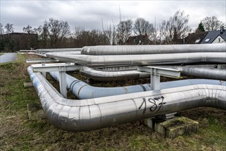 District heating pipelines, Hertener Stadtwerke, transfer point at the former Schlägel & Eisen