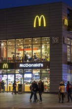 Essen Central Station, McDonald's Restaurant branch, in Essen, North Rhine-Westphalia, Germany,