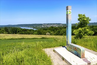 View from Essen-Dilldorf to the west, over Essen-Heisisngen and Lake Baldeney, one of the