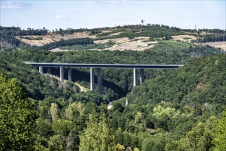 A45 motorway, the Rahmede viaduct, which is totally closed due to massive damage to the supporting