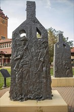 Springfield, Illinois, 'Acts of Intolerance, ' a sculpture by Preston Jackson shows burned-out