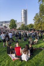 Protests against a so-called citizens' dialogue of the AfD in the Philharmonie in Essen, the