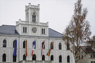 Weimar Town Hall during the meeting of the Foreign Ministers of the Weimar Triangle in Weimar, 22