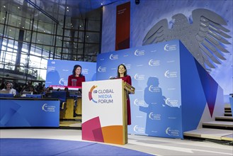 Annalena Bärbock (Alliance 90/The Greens), Federal Foreign Minister speaks at the Global Media