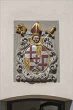 Stonemasonry, coat of arms of the Prince-Bishop of Constance Marquard Rudolf von Rodt in the