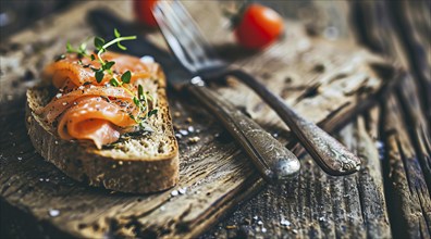 Nutritious salmon sandwich that provide big health benefits, AI generated