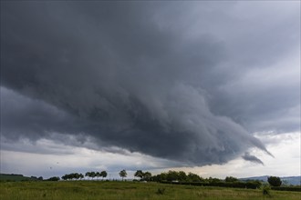 Heavy rain showers and thunderstorms over Possendorf in the Eastern Ore Mountains, Possendorf,