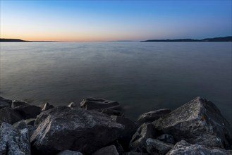 Lake Vättern in the evening light, lake, water, inland waters, inland lake, calm, evening light,