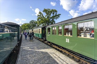 The historic steam train connection with the narrow-gauge train called the Rasenden Roland, the