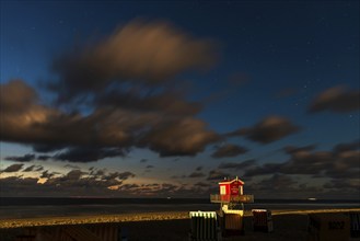 Evening sky, clouds, beach, tourism, travel, holiday, North Sea, North Sea island, Langeoog,